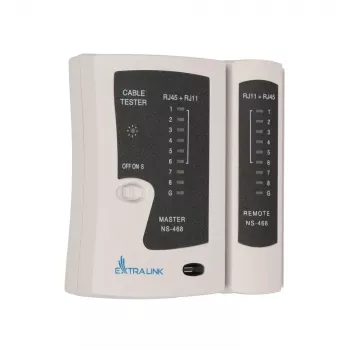 Testador de cabos Extralink, RJ45 RJ11