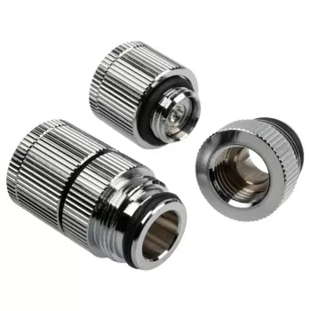 Saída de água G1/4 rosca macho – BitsPower Touchaqua, pack de 2, prateado