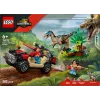 Conjunto de construção LEGO Jurassic World 76972 Raptor Off-Road Escape, 285 peças, 2 minifiguras, idade 6+