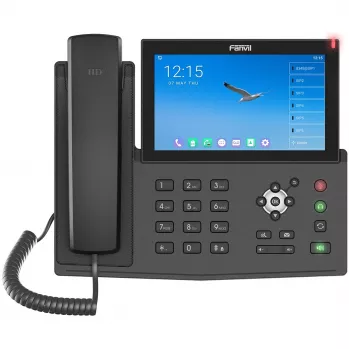Telefone IP Fanvil X7A preto 20 linhas LCD Wi-Fi