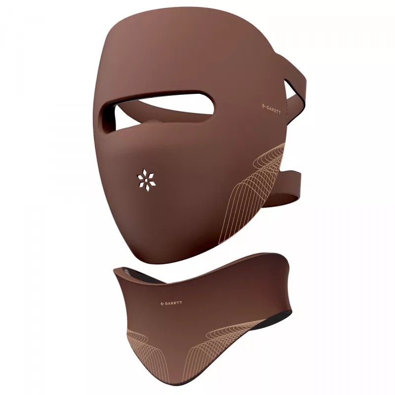 Garett Beauty Skin Ritual máscara LED para rosto e pescoço, castanho