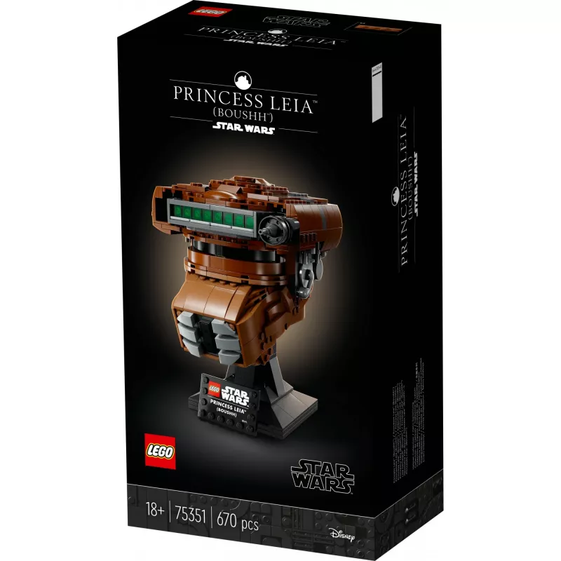 LEGO Star Wars Conjunto Capacete da Princesa Leia (Boushh) para adultos 75351 (670 peças)