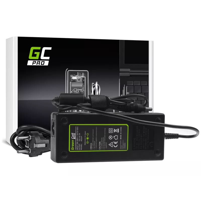 Fonte de alimentação/inversor Green Cell AD22P 120 W 19 V 6,3 A para portáteis ASUS, interiores, preto