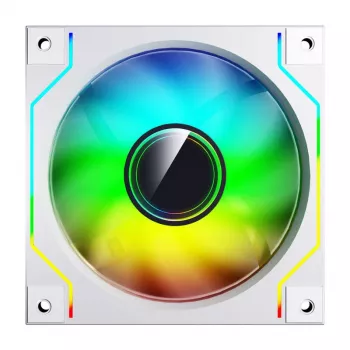 Ventoinha de refrigeração Darkflash DM20 branca 120mm 3 pinos para caixa de PC e refrigeração de CPU