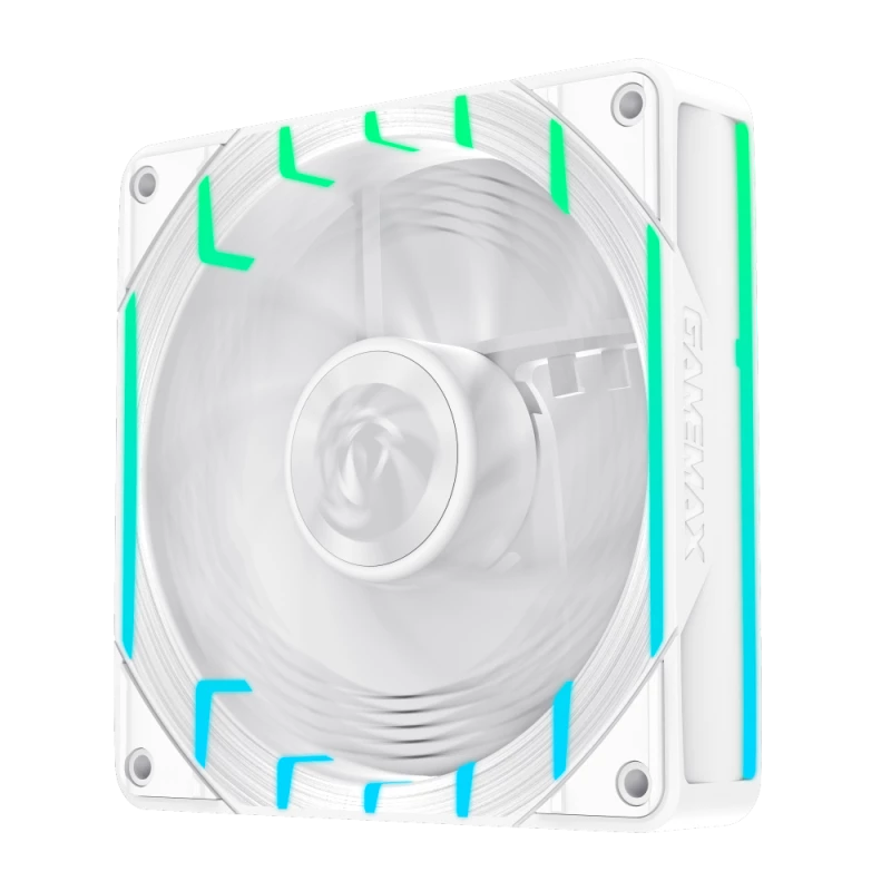 GAMEMAX TORNADO T12 ARGB-RW Ventoinha de caixa 120mm com pás invertidas branca