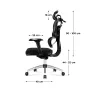 Cadeira giratória de escritório mark adler Expert 4.9 modelo 5701-65776 — malha, apoio de cabeça ajustável, apoio lombar, altura do assento 44–52 cm, carga máx. 150 kg