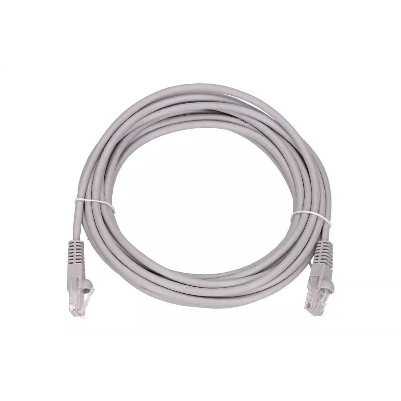 Cabo de patch de rede Extralink Cat5e UTP 5 m — RJ-45 a RJ-45, cinzento