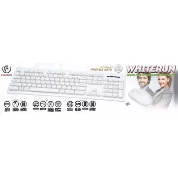 Conjunto de teclado e rato sem fios Rebeltec Biae Whiterun