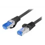 Cabo de rede LANBERG PCF6A-10CC-0100-BK — Cat6a S/FTP, 1 m, RJ-45, preto