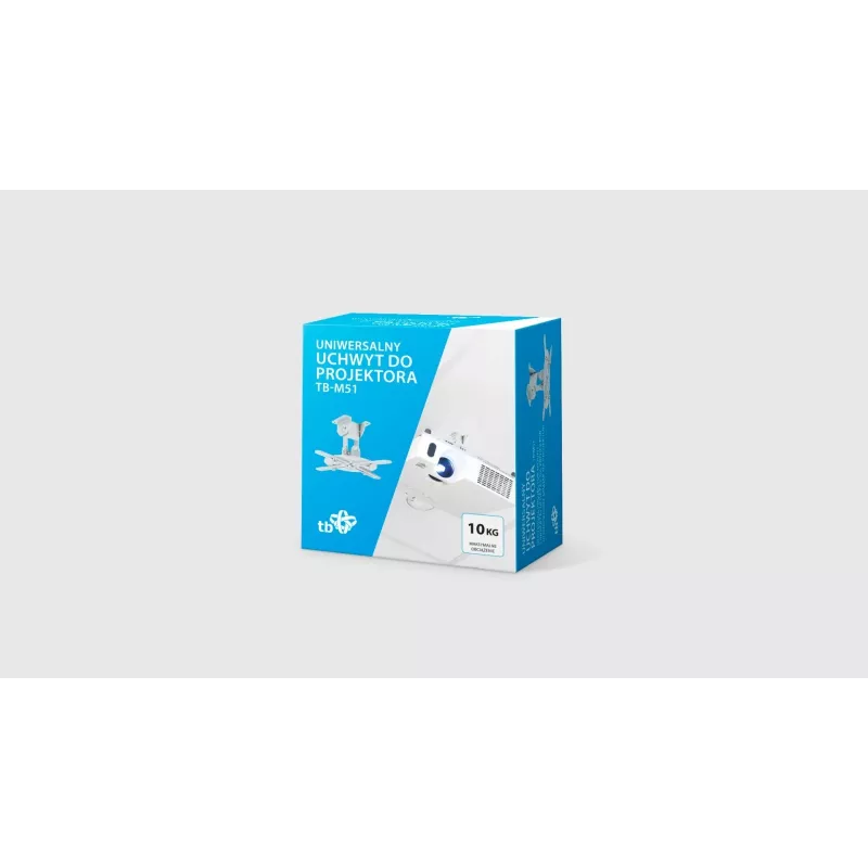Suporte de teto para projetor TB TB-M51 – suporta até 10 kg, extensão 15,2 cm