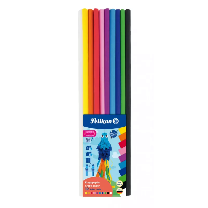 Papel crepe Pelikan 101622 Multicolorido 500 mm 10 folhas
