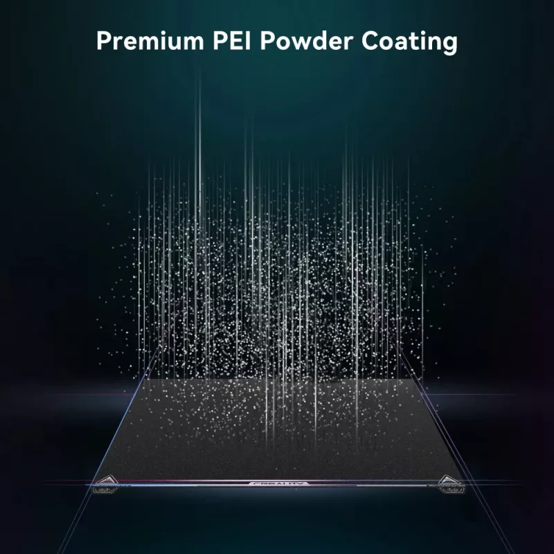 Placa de impressão Creality K2 Plus PEI Frosted 400×400 mm — cama de impressão de substituição