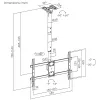 Suporte de TV de teto MACLEAN MC-112B, carga máx. 60 kg, inclinável e orientável