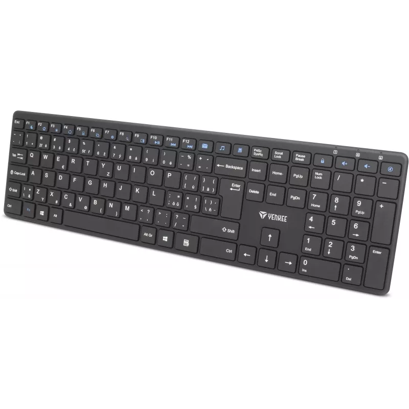 Conjunto de teclado e rato sem fios YENKEE YKB 2008CS — 2,4 GHz USB, layout compacto