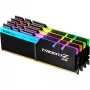 DIMM 32 GB DDR4-3200 (4x 8 GB) quad kit, memória RAM preta, F4-3200C16Q-32GTZRX, Trident Z RGB, INTEL XMP