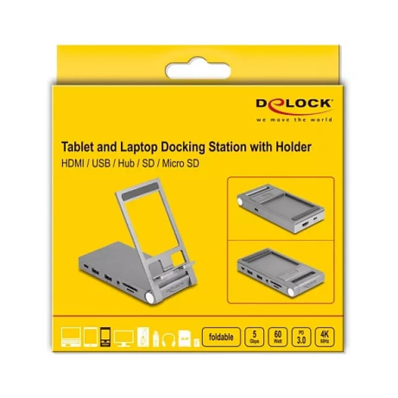 Docking station DeLOCK 88199 4K com suporte