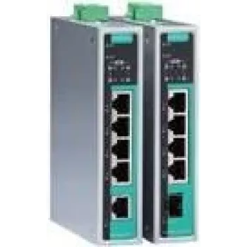 Switch de rede MOXA EDS-G205A-4PoE-T Ethernet Gigabit não gerido 5 portas (4x PoE) alumínio 4U