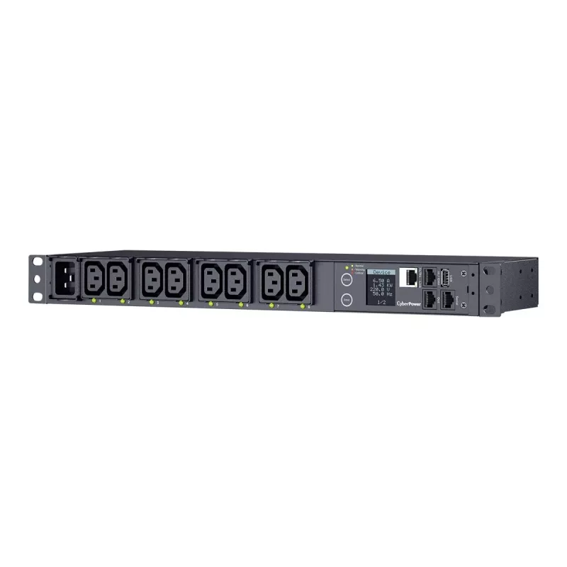 Unidade de distribuição de energia (PDU) CyberPower PDU41005 8 saídas AC 1U preta