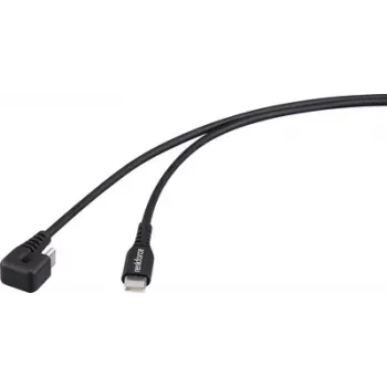 Renkforce cabo USB 2.0 com ficha USB-C, rodado 180 graus, preto (RF-6721078)
