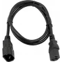 Cabo de extensão de alimentação Omnitronic 30235104, 3×0,75 mm², 1 m, preto