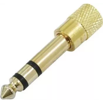 Adaptador de áudio Omnitronic jack de 3,5 mm macho para jack de 3,5 mm fêmea — pack de 10