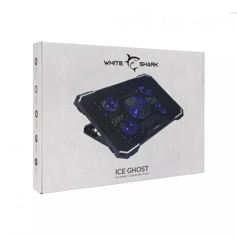 Base de arrefecimento para portátil White Shark GCP-20 Ice Ghost — leve, durável, modelo ICE-GHOST