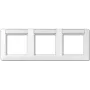 JUNG AS 5830 NA WW moldura tripla horizontal com campo de identificação, branco