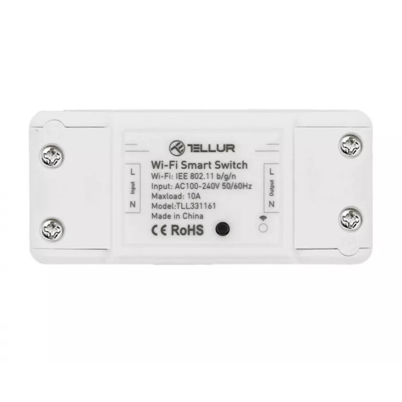 Interruptor Wi-Fi inline Tellur TLL331161 2200W — relé inteligente inline para lâmpadas e aparelhos
