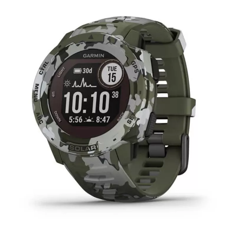 Relógio GPS Garmin Instinct Solar Camo Edition camuflagem