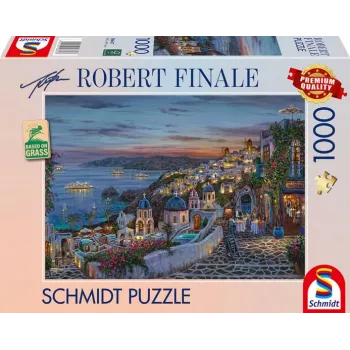 Robert Finale: Pôr do sol em Santorini, Puzzle 1000 peças