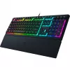 Razer Ornata V3, interruptores mecha-membrane, 10 zonas de iluminação Razer Chroma RGB, 1000 Hz Ultrapolling, teclas retroiluminadas, apoio de pulso soft-touch - Layout alemão