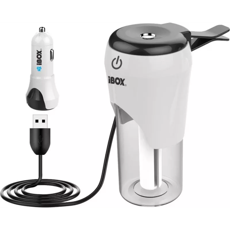 Carregador USB para automóvel iBox ICCH-01 com humidificador e difusor de aroma