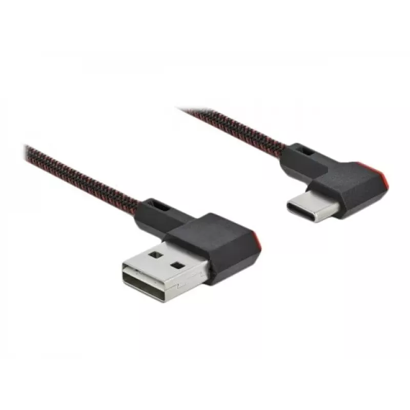 Cabo USB DeLOCK EASY-USB 2.0 ficha Type-A para ficha Type-C 0,5 m preto