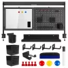 Divisória / organizador de secretária Ergo Office, carga máx. 10 kg, quadro branco, largura 1116 mm, preto, ER-301 B