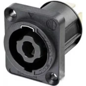 Conector de altifalante Neutrik NL4MPXX conector fêmea de flange, contactos retos número de polos (num): 4 preto 1 unid. (NL4MPXX)