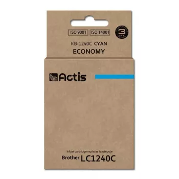 Tinteiro ACTIS KB-1240C compatível com Brother, ciano, 19 ml, à base de corante, rendimento standard