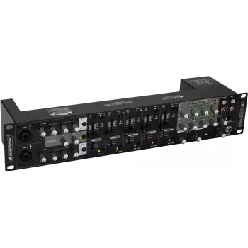 Mesa de mistura de entretenimento Omnitronic EM-550B MK2 mesa de mistura USB de 5 canais com EQ e entradas de microfone