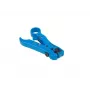 Descascador de cabos LANBERG NT-0102, punho de plástico, isolamento de proteção, lâminas substituíveis, azul