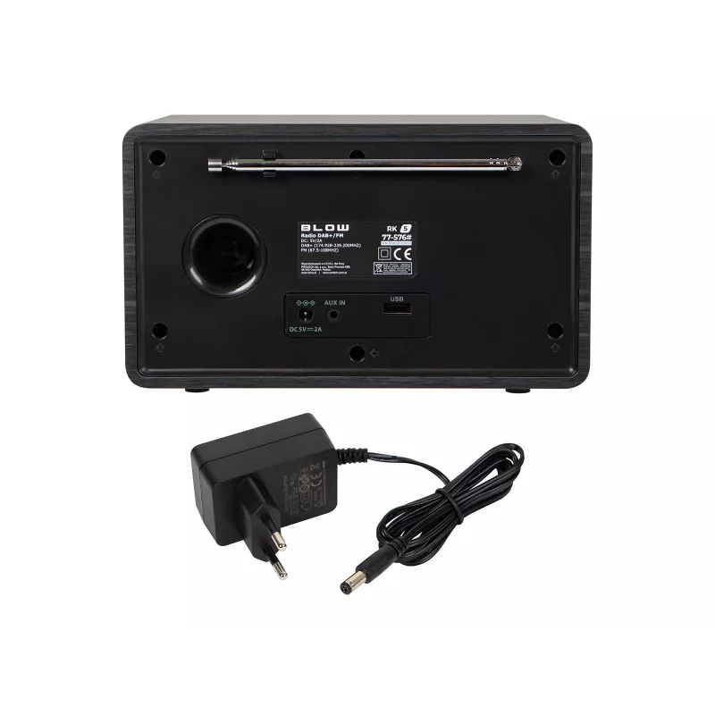 Rádio de cozinha BLOW RK5 FM/DAB+ com Bluetooth, preto