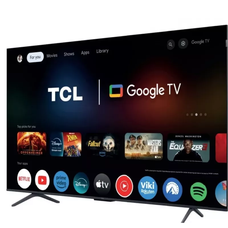 Televisor TCL 75P81K 75 polegadas ecrã QLED 4K, classe de eficiência energética F