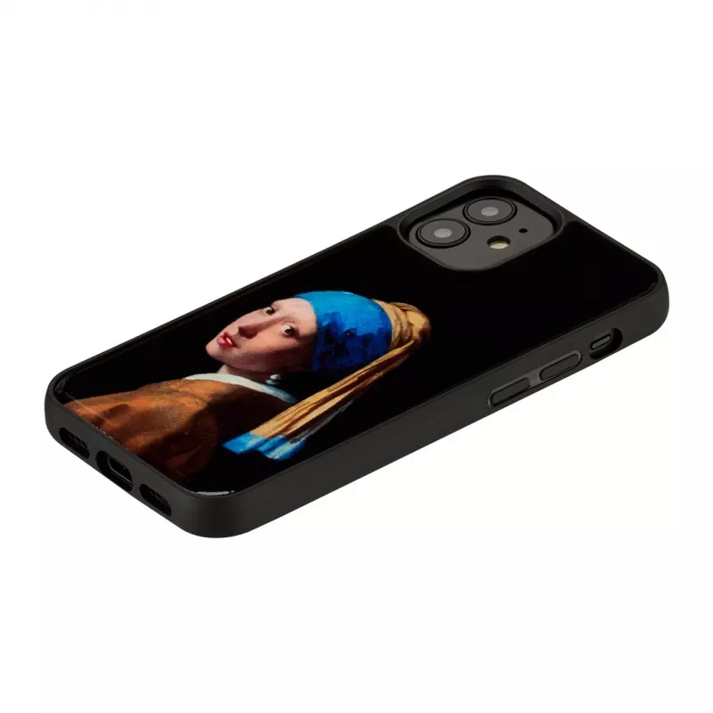 Capa de proteção iKins para Apple iPhone 12 mini – design: A Rapariga com o Brinco de Pérola