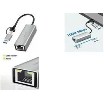 LogiLink UA0238B - placa de rede USB-A C 1x RJ45 - placa de interface - 1.000 Mbit/s (UA0238B)