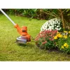 Black & Decker BESTA525-QS, aparador de relva, 25 cm, fio de nylon, punho em D, 1,6 mm, 10 m