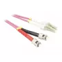 Patch cord de fibra ótica 2 fibras 1,0 m LC-ST - 50/125um - OM4 - AD=3mm - Synergy 21