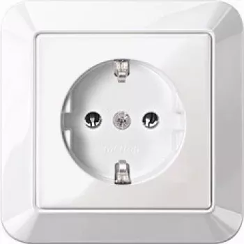 Tomada SCHUKO MERTEN 16A MEG2301-1019 termoplástico branco polar com placa de cobertura MEG2 MEG2301-1019 (MEG2301-1019)