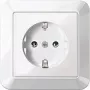 Tomada SCHUKO MERTEN 16A MEG2301-1019 termoplástico branco polar com placa de cobertura MEG2 MEG2301-1019 (MEG2301-1019)