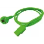 ROLINE - cabo de alimentação - CEE 7/7 (M) angular para IEC 60320 C13 reto - AC 250 V - 10 A - 1,8 m - verde - Alemanha (19.08.1013)