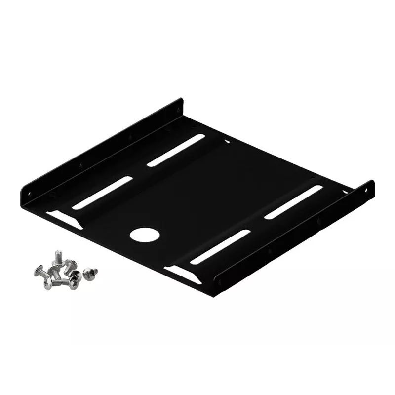 Suporte de montagem para disco rígido Goobay Wentronic 2,5 para 3,5, preto – adequado para montar um disco rígido de 2,5 numa baía de 3,5 (93990)