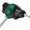 454/7 HF Conjunto 1 Chaves de fendas com punho transversal + suporte, 7 peças (preto/verde, com função de retenção)