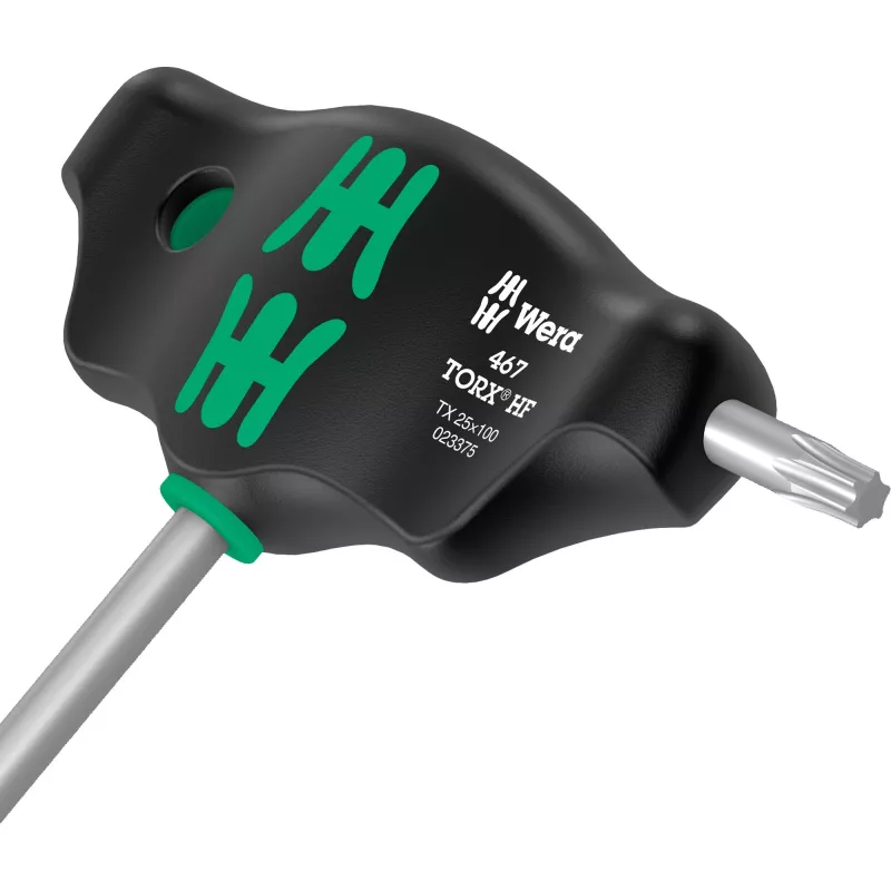 454/7 HF Conjunto 1 Chaves de fendas com punho transversal + suporte, 7 peças (preto/verde, com função de retenção)